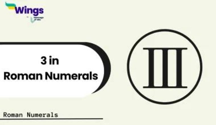 3 in Roman numerals