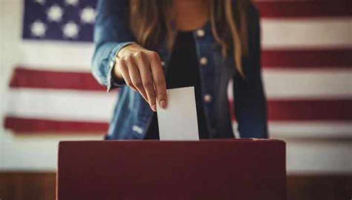 ___ a ballot (vote)
