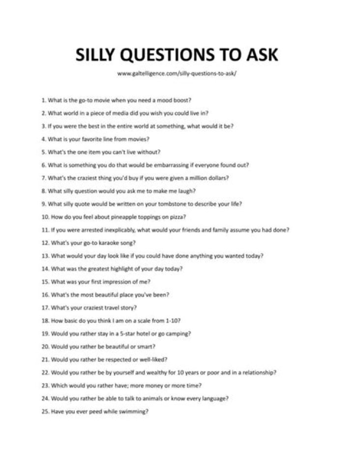 ___ a silly question ...