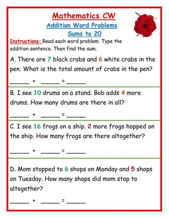 Answer to an addition problem