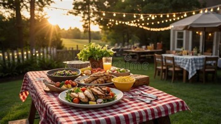 Backyard cookout site