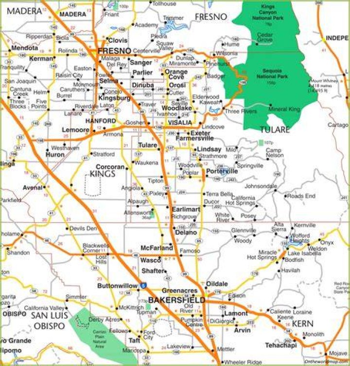 Bakersfield or Springfield for example