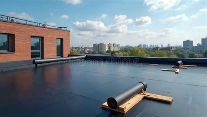 Black rooftop material