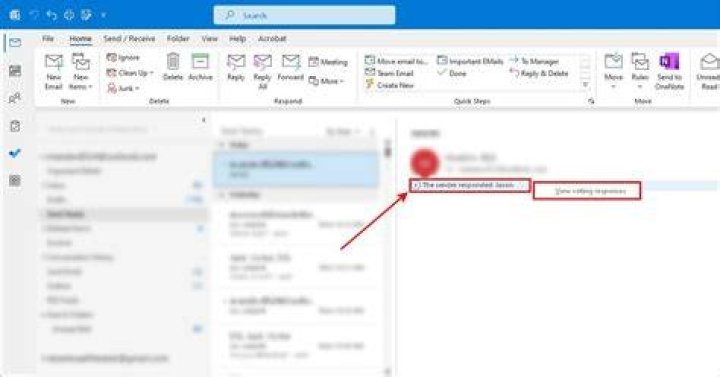 Button in an email program