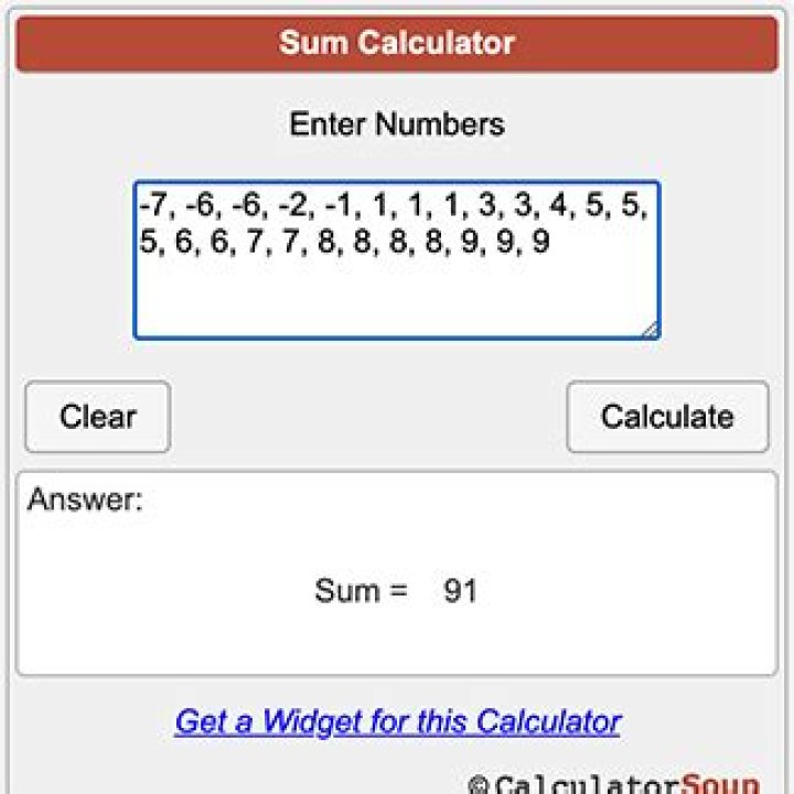 Calculate a total