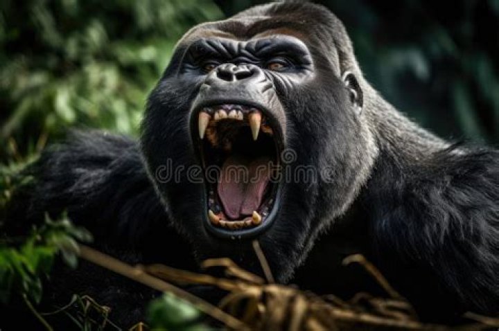 Chest-beating primate