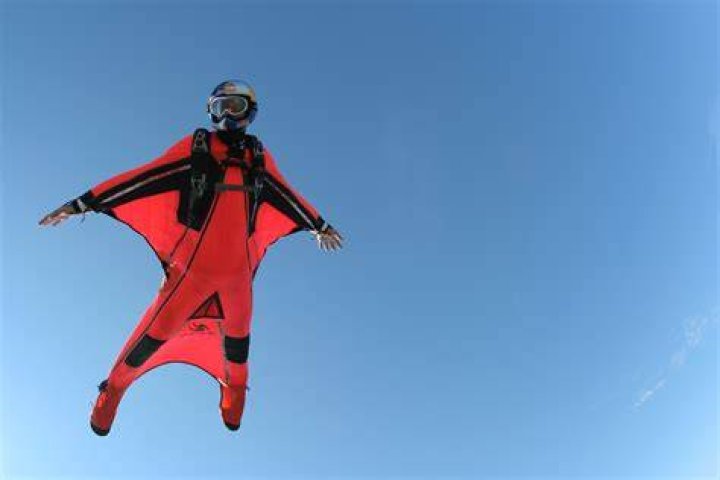 Clothes for gliding down a mountain
