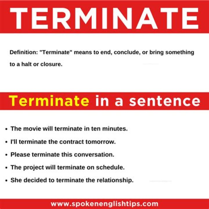 Conclude or terminate
