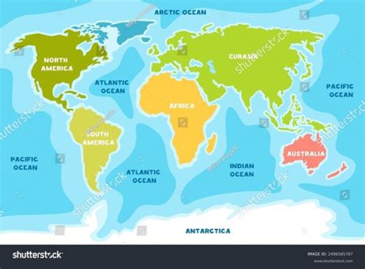 Continent bordered by three oceans