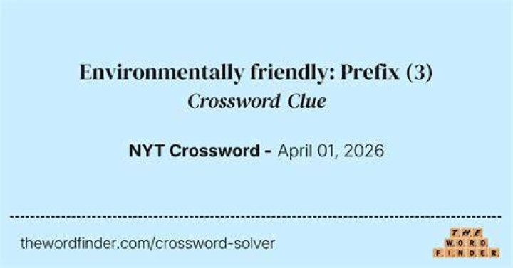 Environmentally friendly prefix
