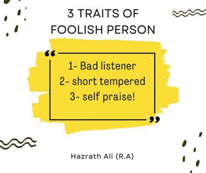 Foolish person