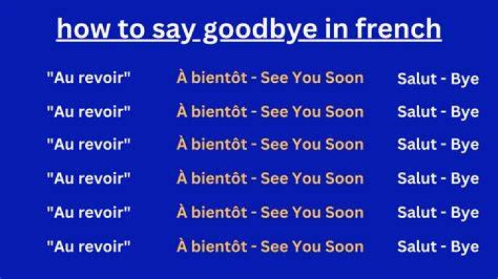 French word for goodbye
