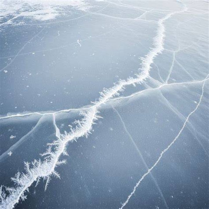 Frozen lake's surface