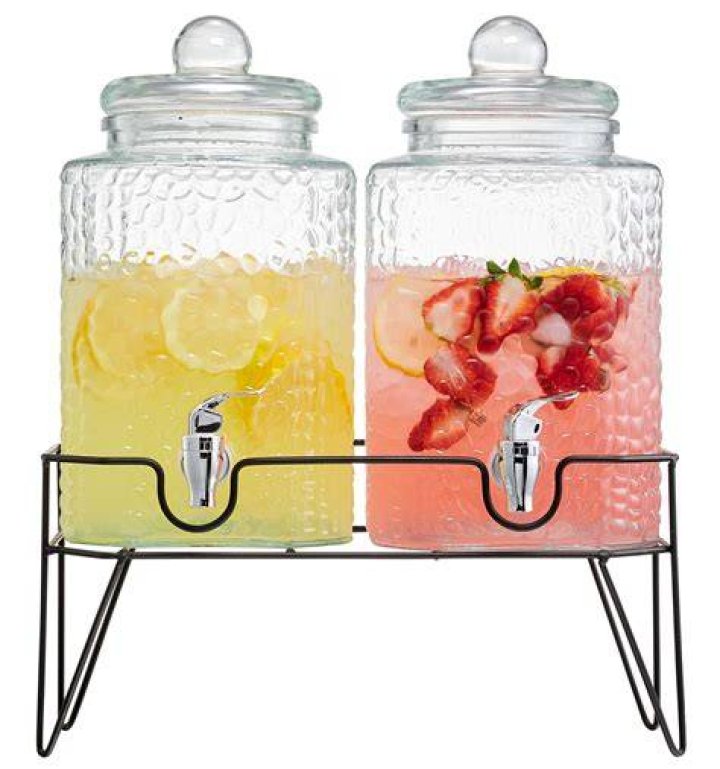 Glass container for tips