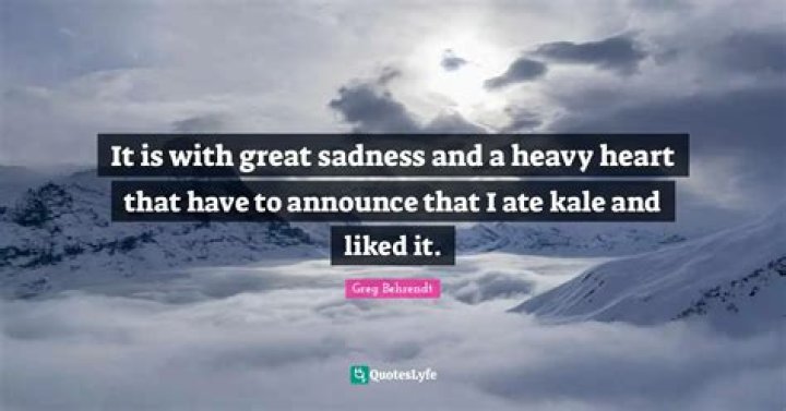 Great sadness