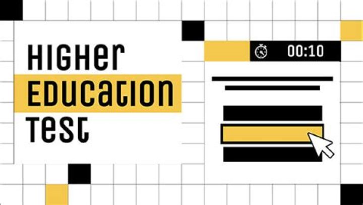 Higher education test: Abbr.