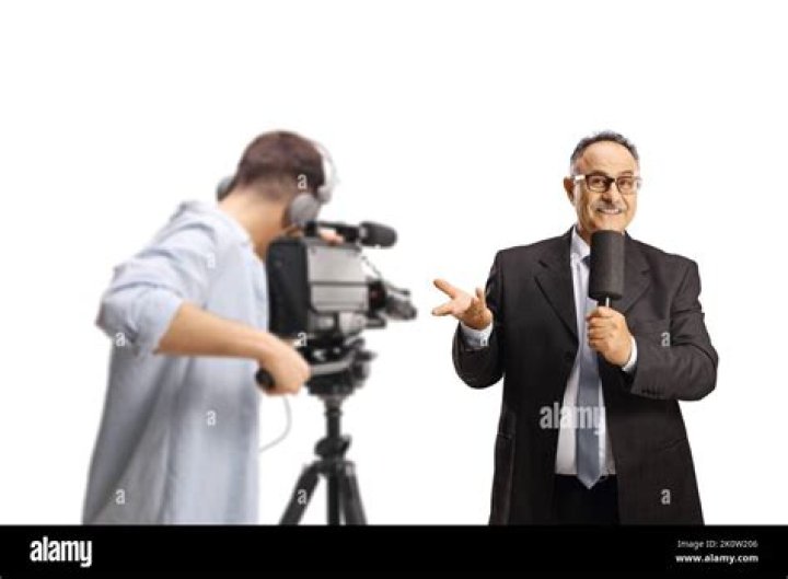 Host with a microphone