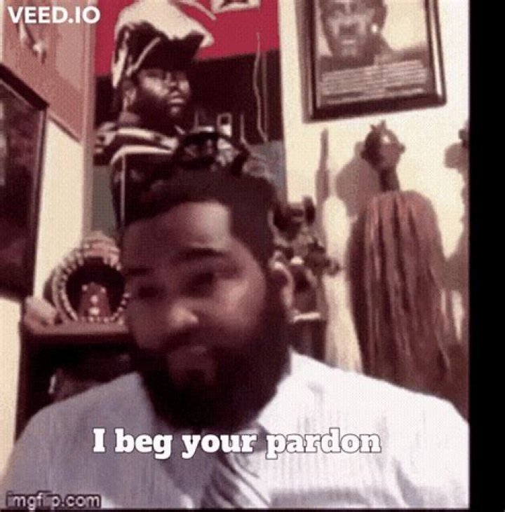 I ___ your pardon