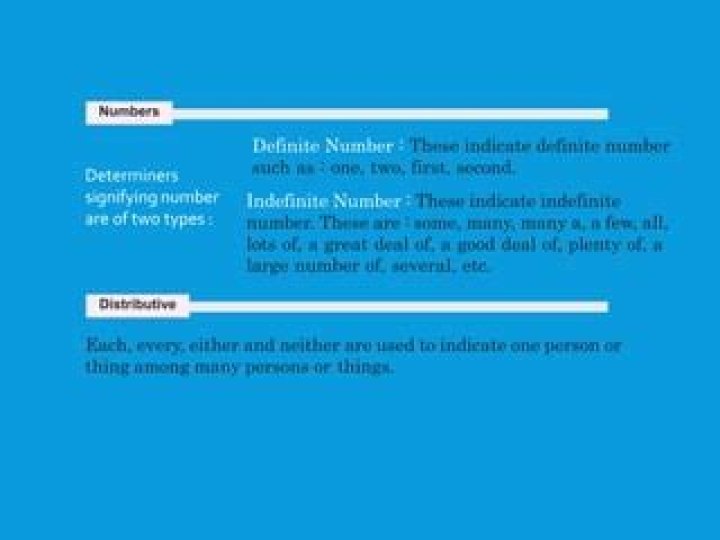Indefinite number
