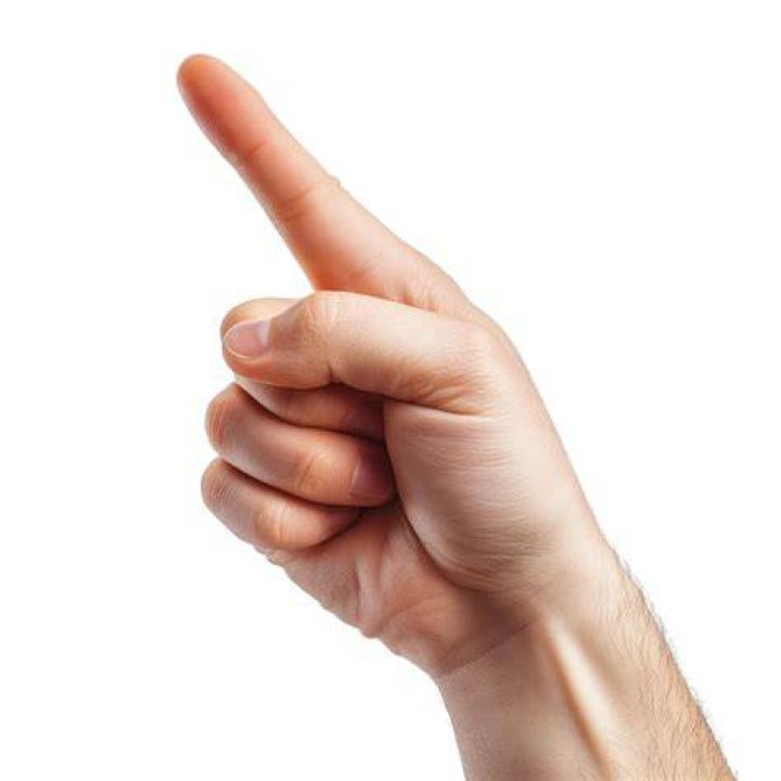 Indicate with a finger