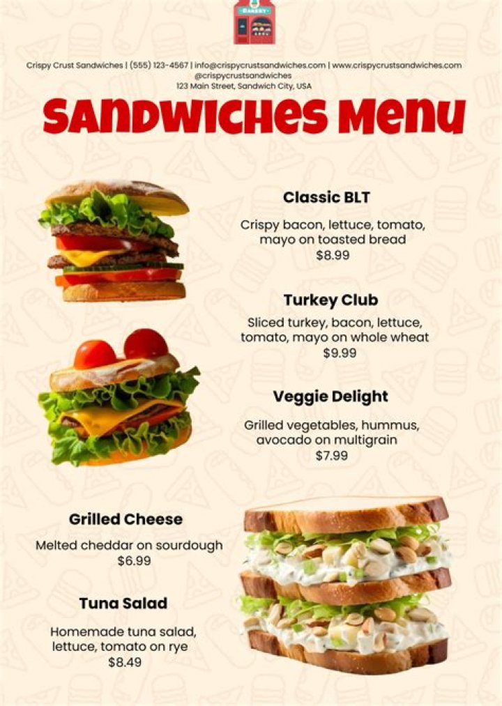 Initials on a sandwich menu