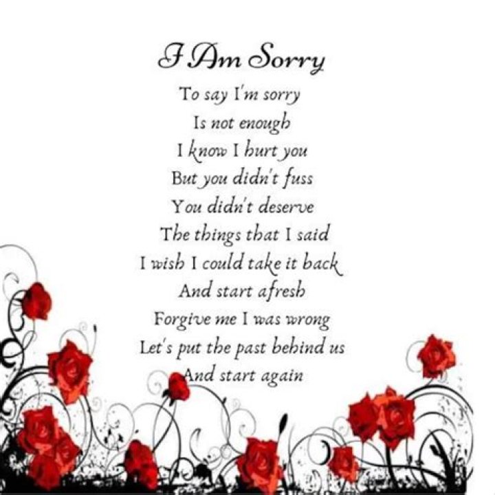 Is sorry for