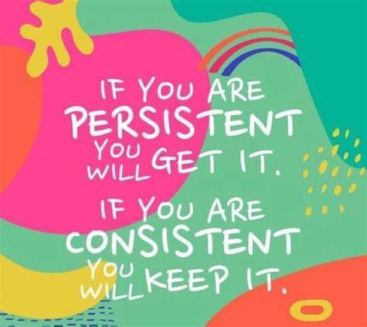 Keep ___ (be persistent): 2 wds.