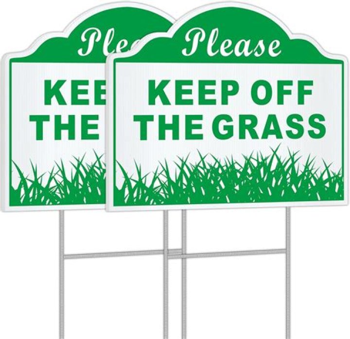 Keep ___ the grass