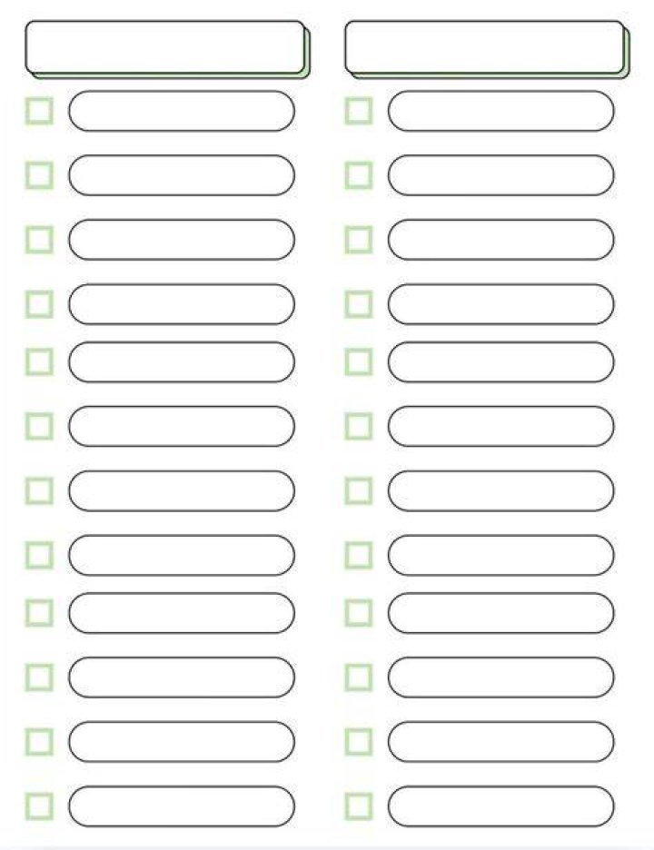 Line on a checklist