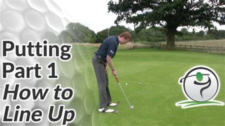 Lined up a golf putt