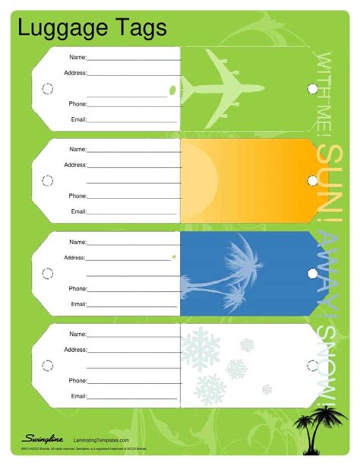 Luggage label