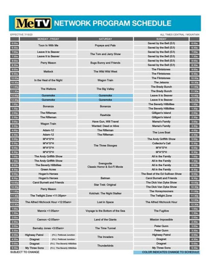 Many a MeTV program