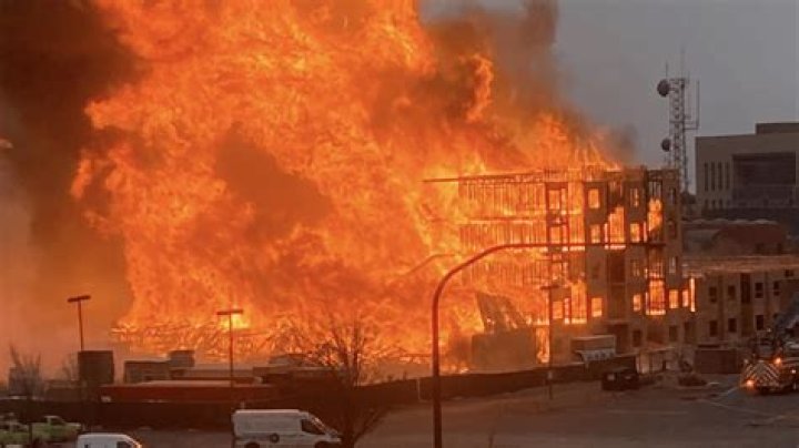Massive fire