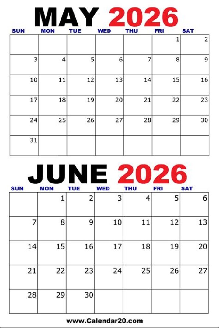 May or June for example