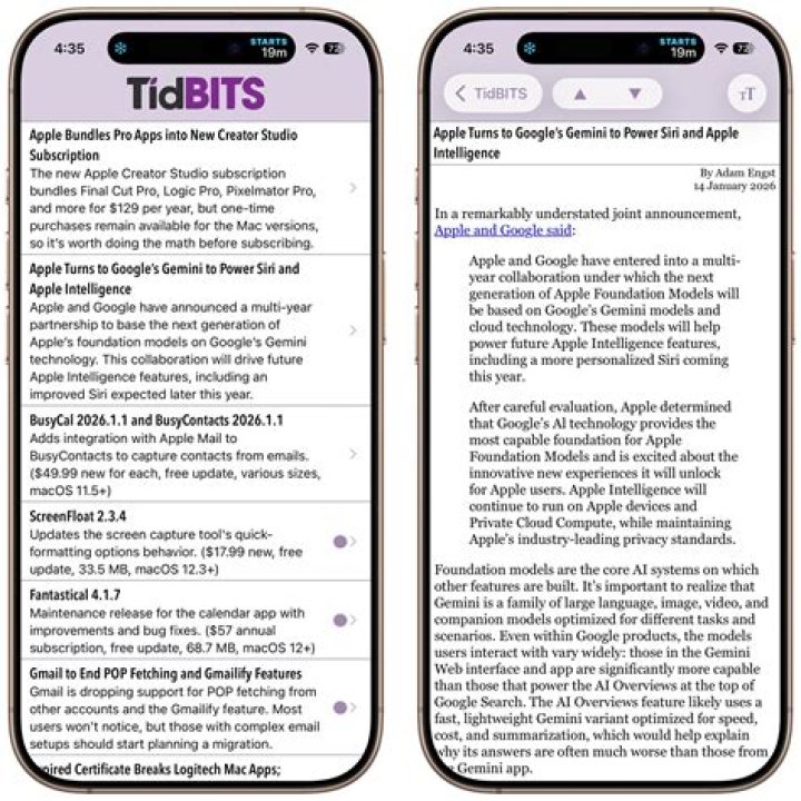 News tidbits