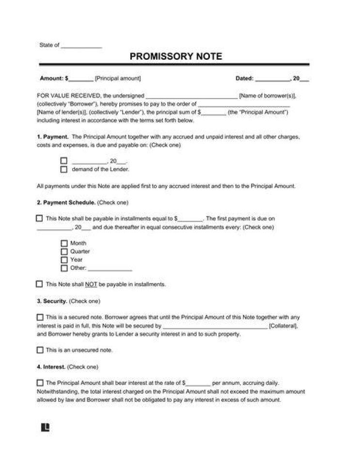 Note promising repayment