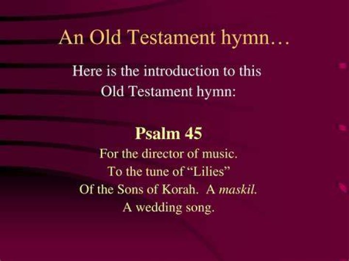 Old Testament hymn