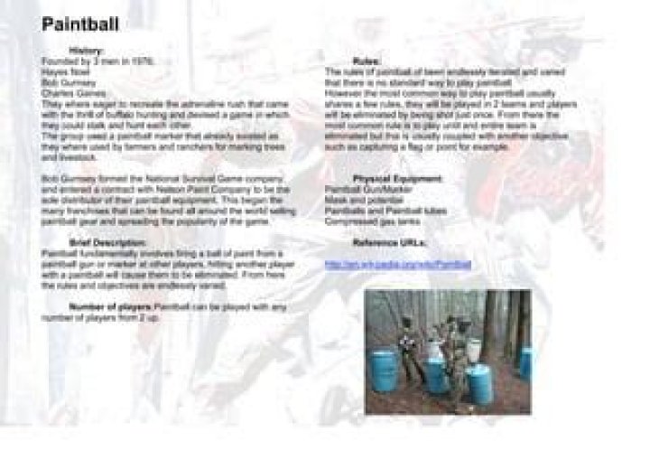 Paintballs or BBs for example