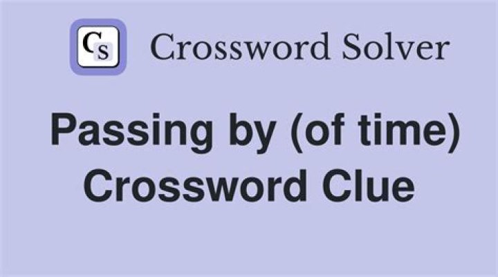 Pass by as time