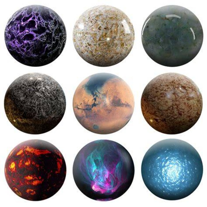 Planets and marbles shape-wise