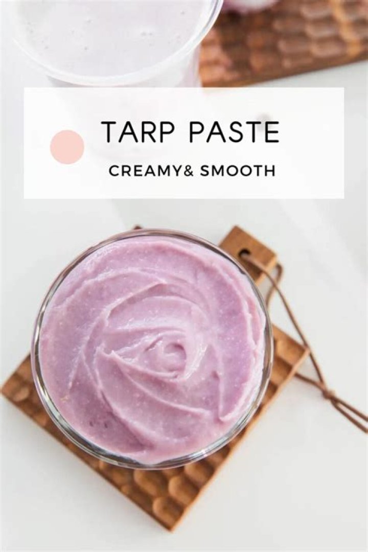 Purple paste made from taro root