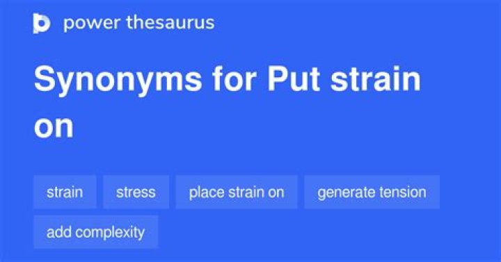 Put strain on