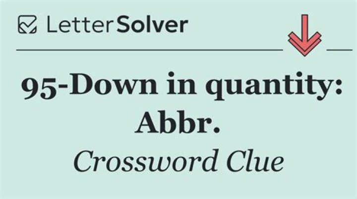 Quantity: Abbr.