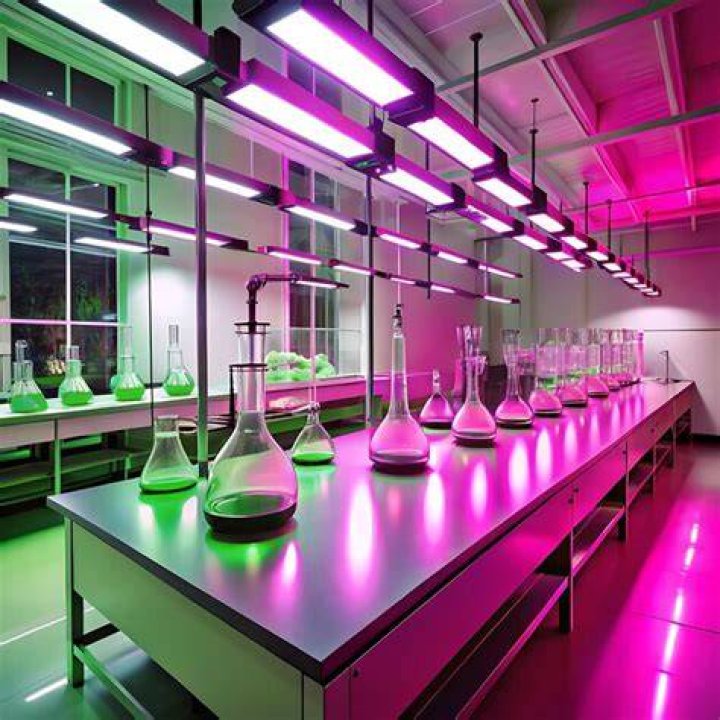 Room with many test tubes