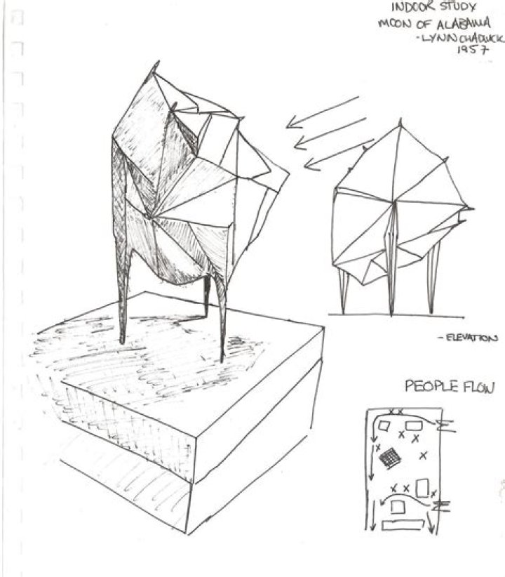 Sculpture and drawings for example