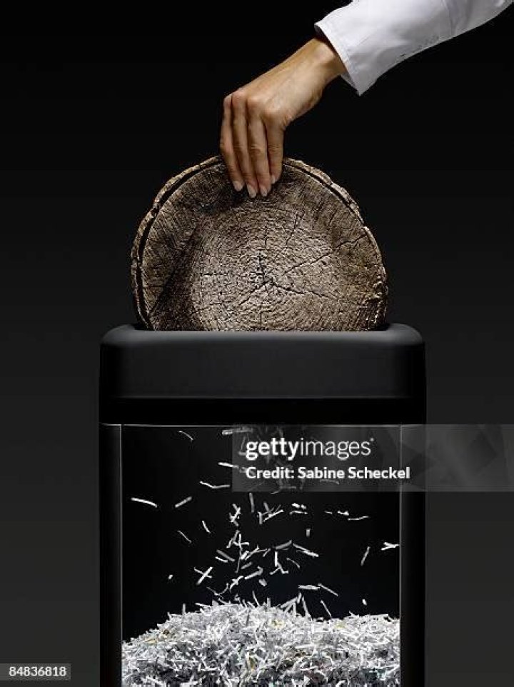 Shredded by hand