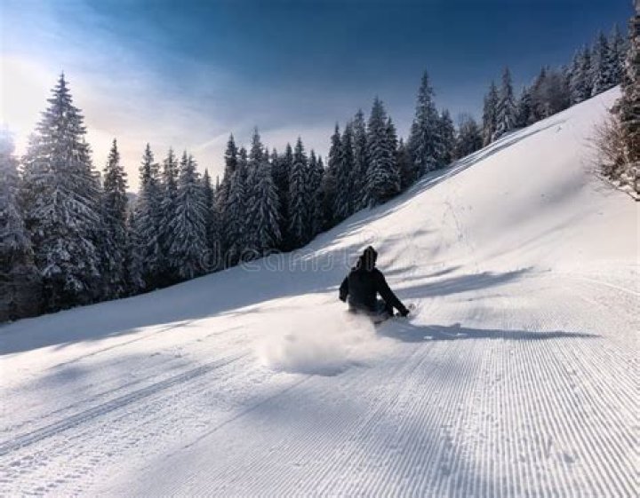 Sliding Down A Snowy Slope