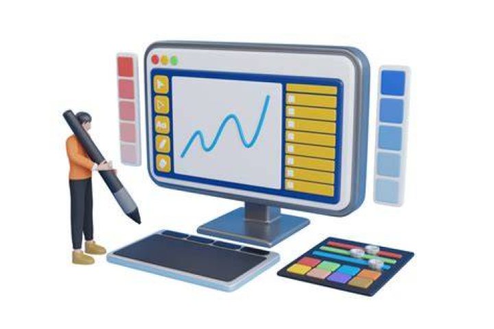 Small graphic on a computer