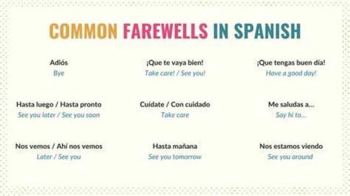 Spanish farewell