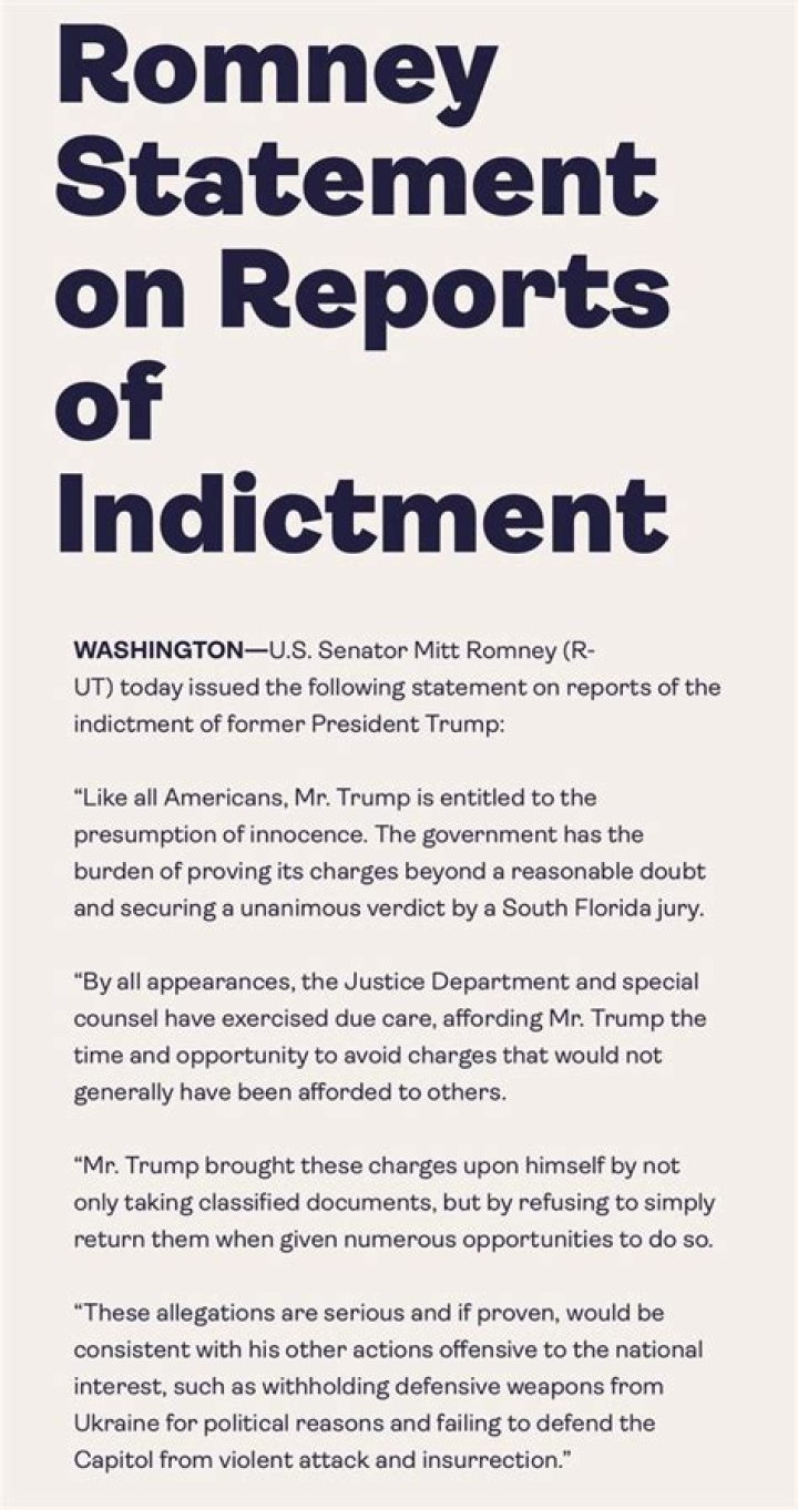 State represented by Senator Romney